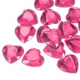 thumbnail image 1 of Uxcell 20Pcs Acrylic Heart Rhinestone 25mm Flat Back Plastic Gems for Jewelry Making, Pink Red, 1 of 7
