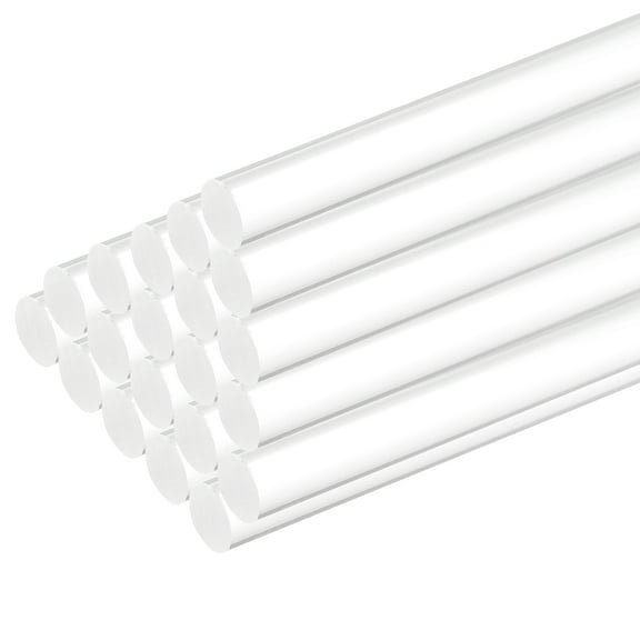 Uxcell 20 Pack Acrylic Round Rods 23/64" x 12" Clear Acrylic Dowel Rods Sticks Acrylic Plastic Sticks Strip- 9mm x 300mm
