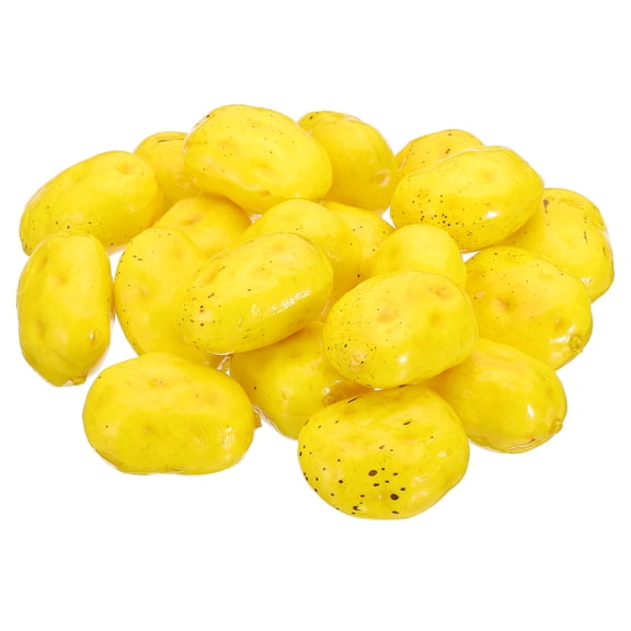 Uxcell 20 Pcs Artificial Mini Potato, Foam Lifelike Fake Fruit Model Small Potato