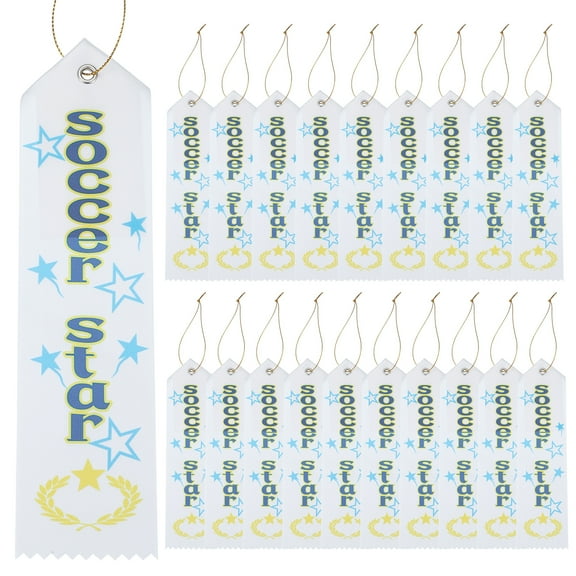 Uxcell Award Ribbons, Soccer Star Participation Ribbons Soccer Medal Ribbons Bulk Winner Recognition Ribbons 20