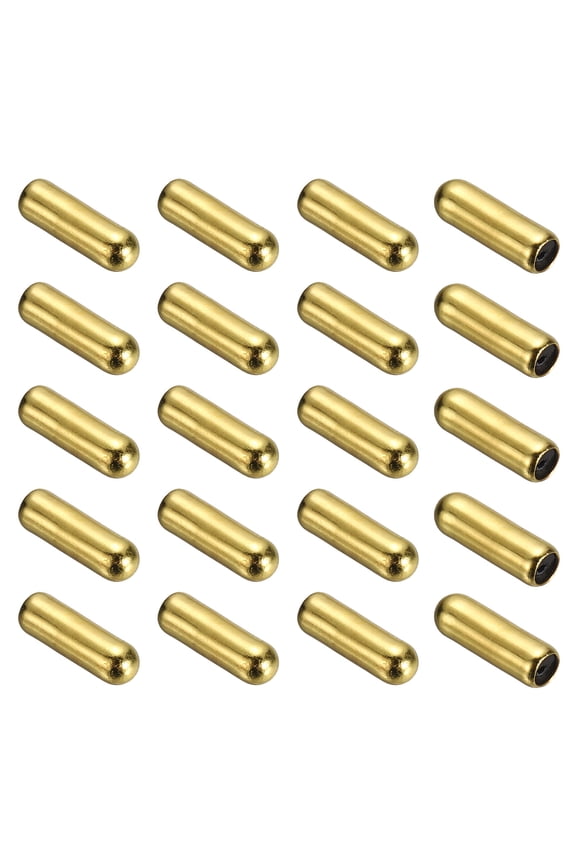 20 Pcs Brooch Pin End Cap, 10mm Brass Brooch Pin Stoppers Lapel End Cap Locking Backing for DIY Jewelry Making Accessories, Gold