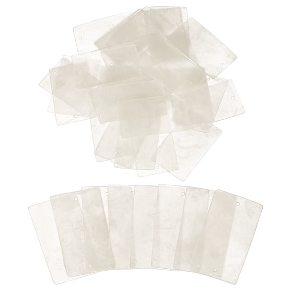 Uxcell 20 Pcs Capiz Shells, 30 mm x 50 mm Natural White Square Mica Sheets with Two Holes for DIY Craft Making Wind Chimes Home Decoration Wedding Decorations