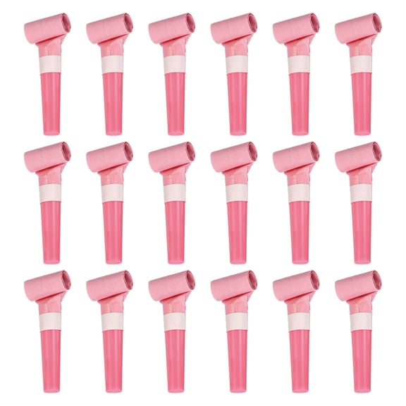 Uxcell 20 Pcs Colorful Noise Makers Plastic Party Blowers Party Favors for Birthday Parties Holiday Christmas New Years Gift Favors, Light Pink