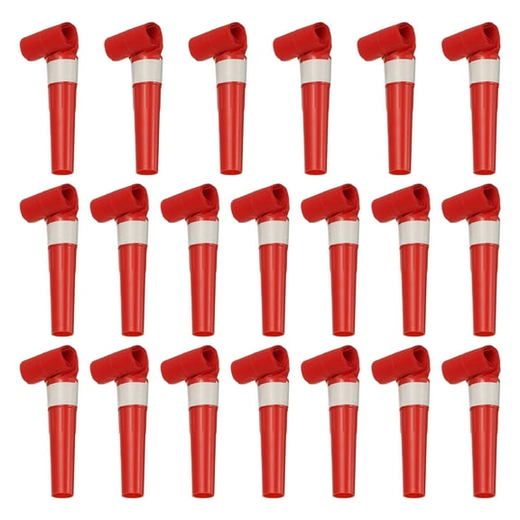 Uxcell 20 Pcs Colorful Noise Makers Plastic Party Blowers Party Favors for Birthday Parties Holiday Christmas New Years Gift Favors, Red