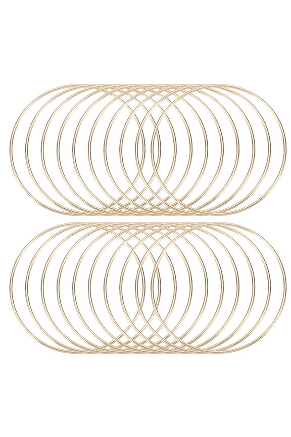 20 Pcs Dream Catcher Rings,Metal Craft Hoops Floral Hoops 5 Inch Macrame Hoops Rings for DIY Crafts Wreath Making Supplies Plant Hangers,Gold