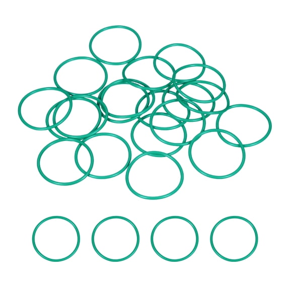 Uxcell 20 Pcs Fluorine Rubber O-Rings 38mm OD 34mm ID 2mm Width Metric Round Sealing O Ring Seal Gasket for Machinery