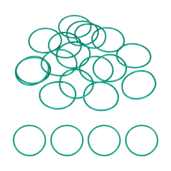 Uxcell 20 Pcs Fluorine Rubber O-Rings 46mm OD 42mm ID 2mm Width Metric Round Sealing O Ring Seal Gasket for Machinery