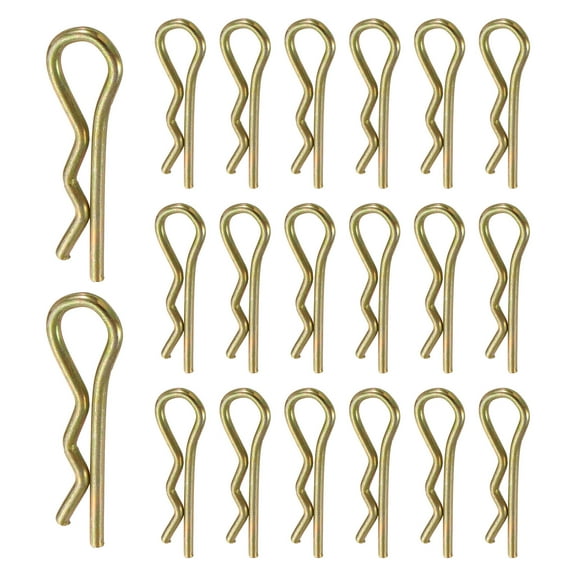 Uxcell 20 Pcs Hitch Pin Clip, 2.5mm x 43mm R Clips Colored Zinc Spring Steel Retaining Wire Hair Pins Cotter Pin Assortment Kit Clips for Trailer Tractors Mower Carts Truck Pin Clip