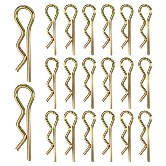 Uxcell 20 Pcs Hitch Pin Clip, 3.5mm x 70mm R Clips Colored Zinc Spring Steel Retaining Wire Hair Pins Cotter Pin Assortment Kit Clips for Trailer Tractors Mower Carts Truck Pin Clip