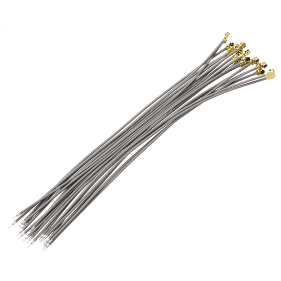 Uxcell 20 Pcs Coax Cable, 6"/15cm U.F.L1/Female Single-Ended Pigtail Extension Jumper 1.13mm Low Loss Coaxial Cable for Wireless Routers Antenna Mini , Grey