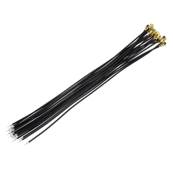 Uxcell 20 Pcs Coax Cable, 6"/15cm U.F.L1/Female Single-Ended Pigtail Extension Jumper 1.13mm Low Loss Coaxial Cable for Wireless Routers Antenna Mini , Black