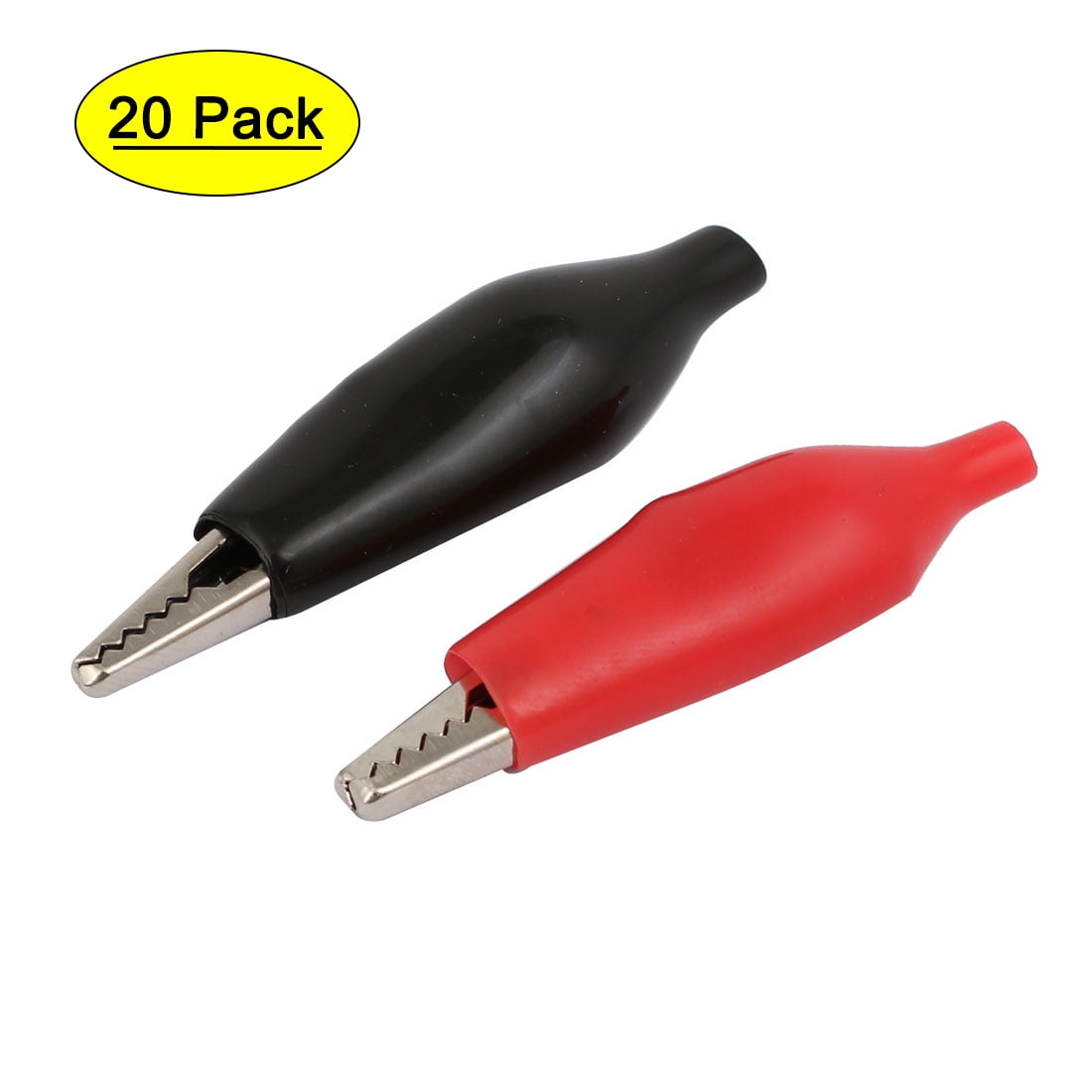 Uxcell 20 Pcs Insulated Alligator Clips Test Crocodile Testing