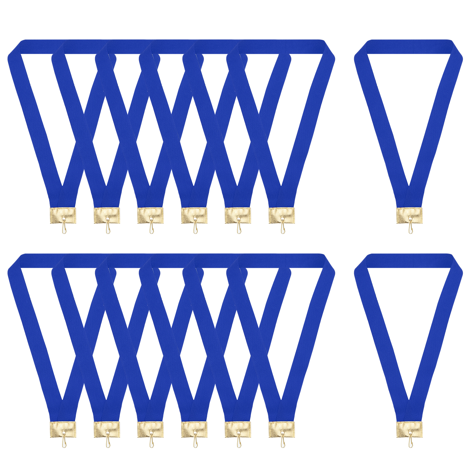 Head Ribbon Box Uxcell 20 Pcs Leather Head Award Neck Ribbons with Snap Clips, Blue ...