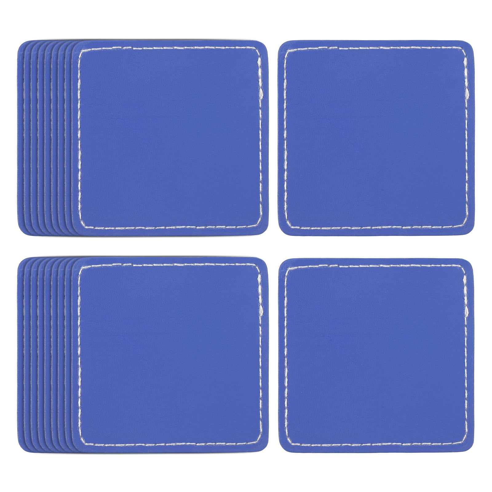 Uxcell 20 Pcs Leather Patches for Hats, Square Leather Hat Patches with ...