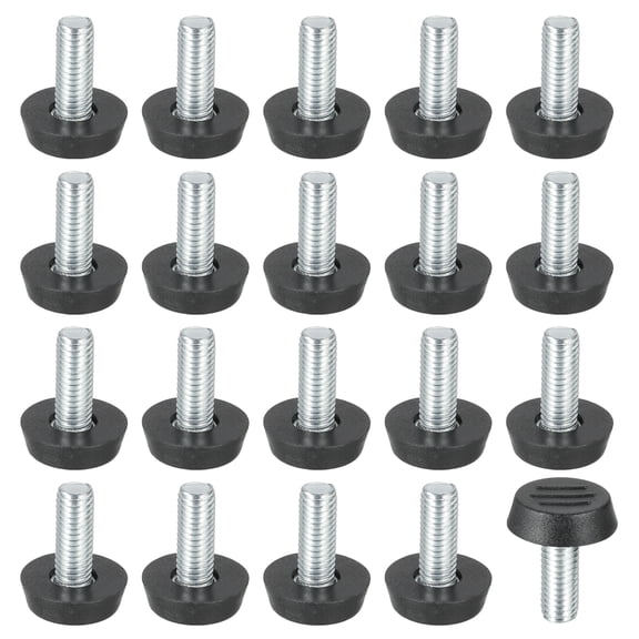 Uxcell 20 Pcs M8x20mm Thread Adjustable Furniture Levelers Table Feet Screw on