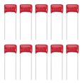 thumbnail image 1 of Uxcell 20 Pcs Metallized Polypropylene Film Capacitors, CBB22 630V 223J 0.022UF Capacitors Assortment Kit for Electronics Appliances and Energy Saving Lamps, Red, 1 of 6