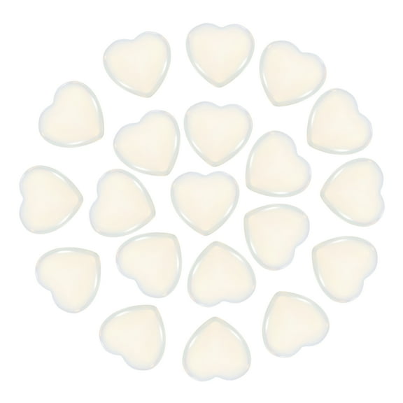 Uxcell 20 Pcs Natural Heart Shaped Crystal Stone, 0.8 Inch Mini Polished Love Gemstone Crystal, Pocket Rock Engraved Worry Stones for Women Gifts Meditation, Clear White