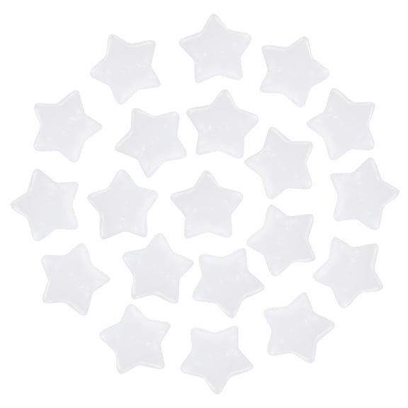 Uxcell 20 Pcs Natural Star Crystal Stone, 0.8 Inch Polished Star Gemstone Crystal Bulk, Pocket Rock Worry Stones for Women Gifts Meditation, White Marble