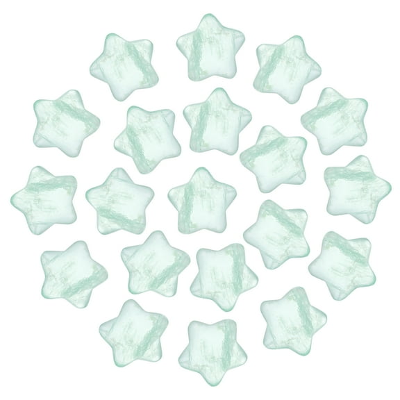 Uxcell 20 Pcs Natural Star Crystal Stone, 0.8 Inch Polished Star Gemstone Crystal Bulk, Pocket Rock Worry Stones for Women Gifts Meditation, Fluorite