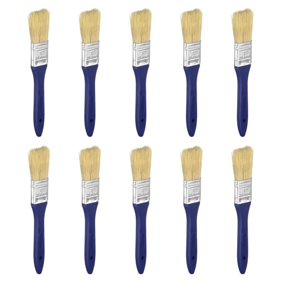 Uxcell 20 Pcs Paint Brushes 1 Inch Flat Not Chip Brush PET Fiber Strands Bristle