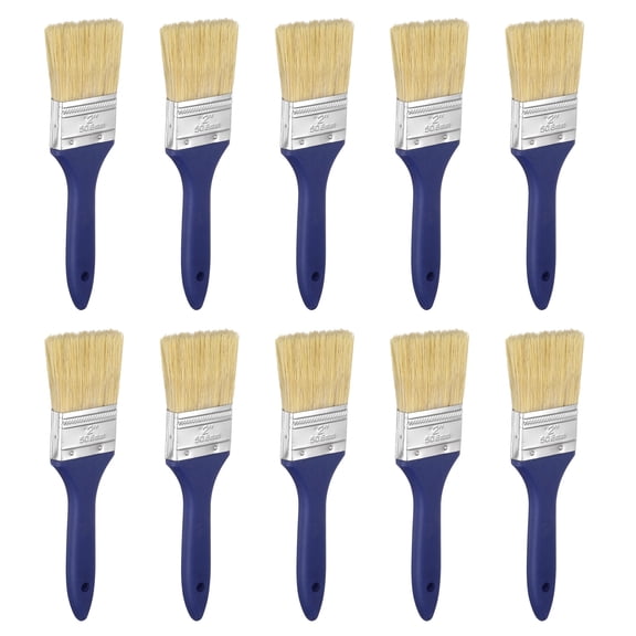 Uxcell 20 Pcs Paint Brushes 2 Inch Flat Not Chip Brush PET Fiber Strands Bristle