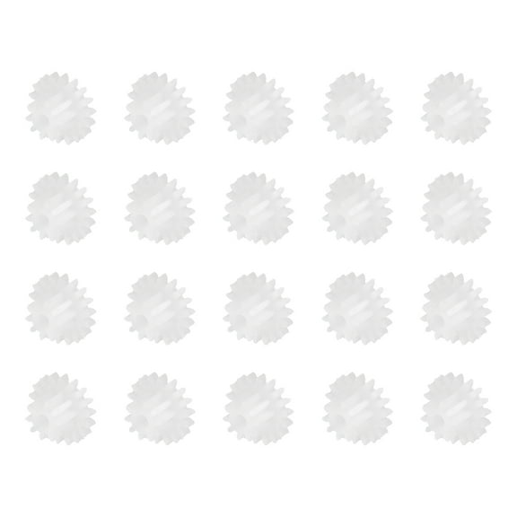 Uxcell 20 Pcs Plastic Gears 18 Teeth Plastic Motor Gear Model 18102A Reduction Gear for RC Car Model DIY Robot (White, Module 0.5)