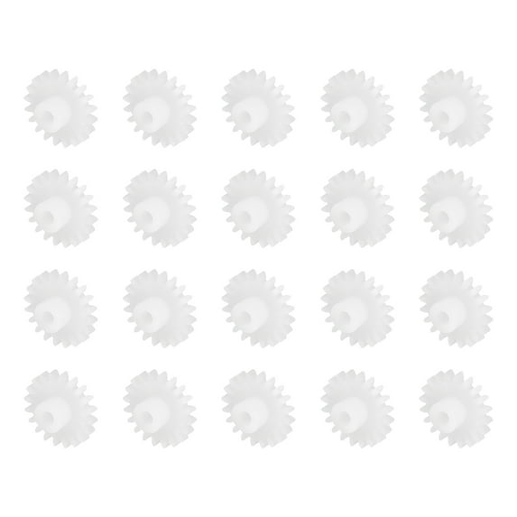 Uxcell 20 Pcs Plastic Gears 20 Teeth Plastic Motor Gear Model 202A Reduction Gear for RC Car Model DIY Robot (White, Module 0.5)