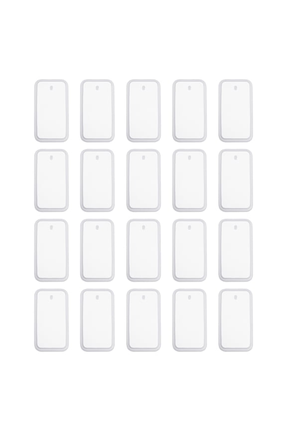 20 Pcs Rectangle Resin Keychain Moulds, Silicone Epoxy Mould Kit with Hole for Pendant Keychains Ornament Jewelry Art