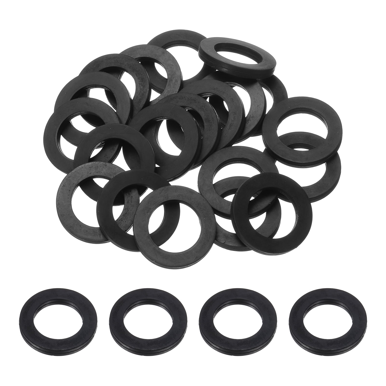 Uxcell 50-Pack Silicone Gaskets – 3/8\" O-Ring Seals For Faucets, Shower Heads & Garden Hoses (White, 15mm OD X 8mm ID X 3mm Thick)