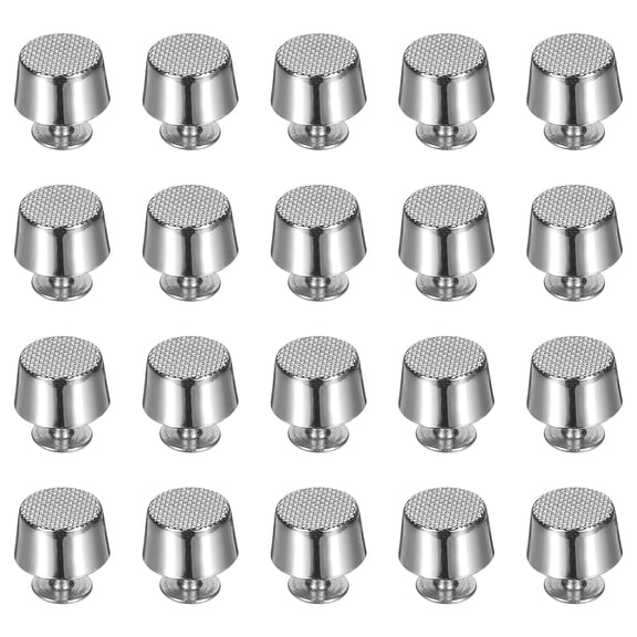 Uxcell 20 Pcs Screw Back Rivets Thread Surface 12mm Feet Flat Head Metal Studs, Silver
