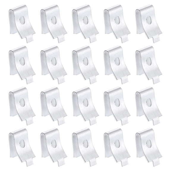 Uxcell 20 Pcs Shelf Bracket Clips, Cabinet Shelf Clips Shelving Clips, Adjustable Shelf Brackets Shelf Support Clips for Kitchen Shelving Wire Rack, Metal Alloy White