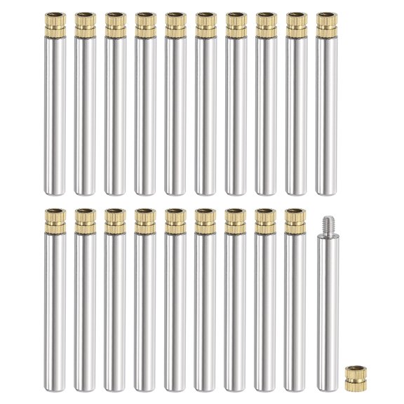 20 Pack Sign Standoff Screws, M3 x 5mm x 55mm Metal Wall Standoff Mounts Hardware