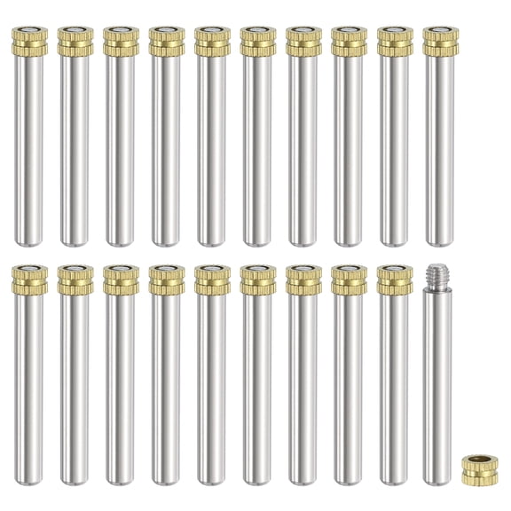 20 Pack Sign Standoff Screws, M5 x 6mm x 46mm Metal Wall Standoff Mounts Hardware