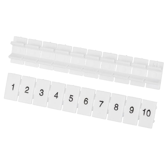 Uxcell 20PcsTerminalMarkerStrip,ZB6TerminalBlocksMarkingLabels 1-10