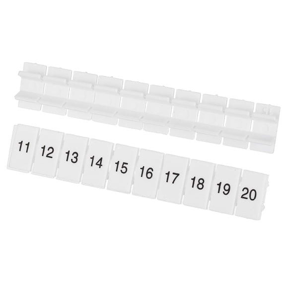 Uxcell 20PcsTerminalMarkerStrip, ZB6TerminalBlocksMarkingLabels 11-20