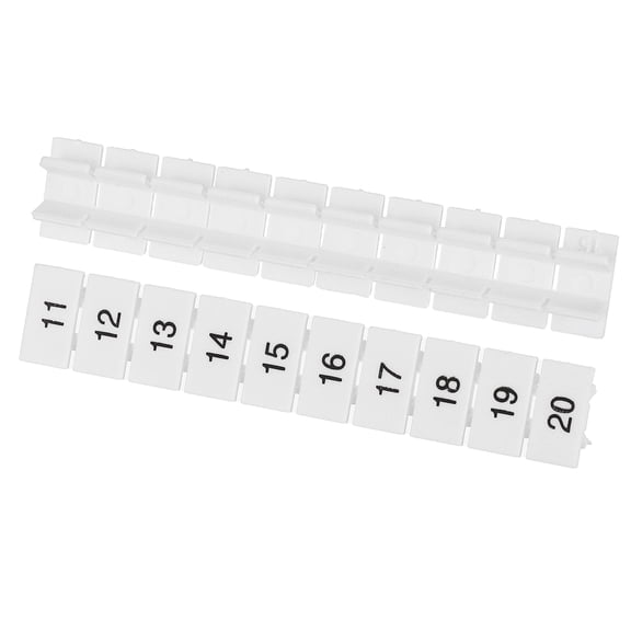 Uxcell 20PcsTerminalMarkerStrip,ZB6TerminalBlocksMarkingLabels (11-20)