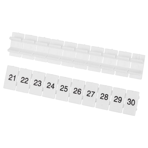 Uxcell 20PcsTerminalMarkerStrip,ZB6TerminalBlocksMarkingLabels 21-30