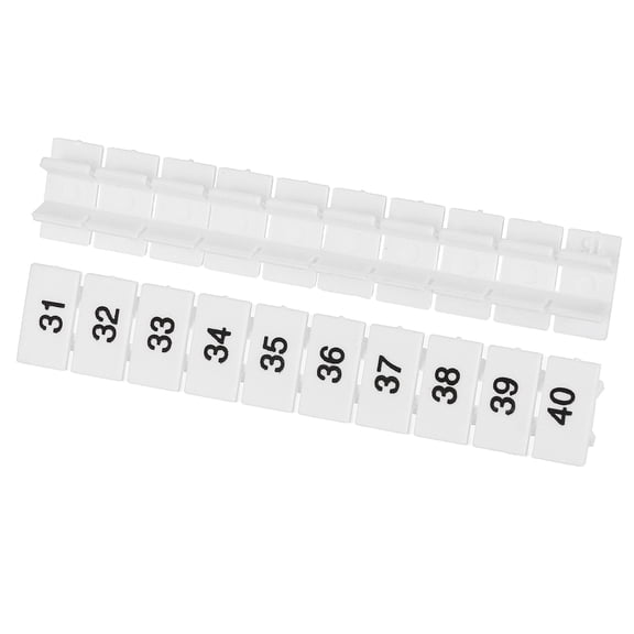Uxcell 20PcsTerminalMarkerStrip,ZB6TerminalBlocksMarkingLabels (31-40)