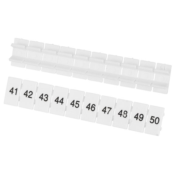 Uxcell 20PcsTerminalMarkerStrip,ZB6TerminalBlocksMarkingLabels 41-50