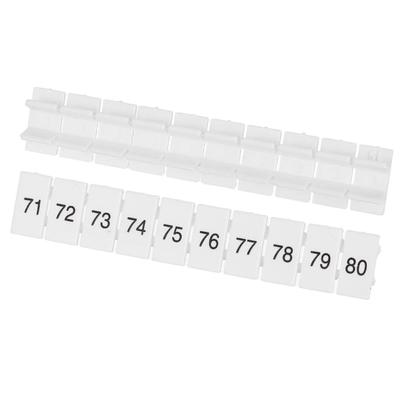 Uxcell 20PcsTerminalMarkerStrip,ZB6TerminalBlocksMarkingLabels 71-80