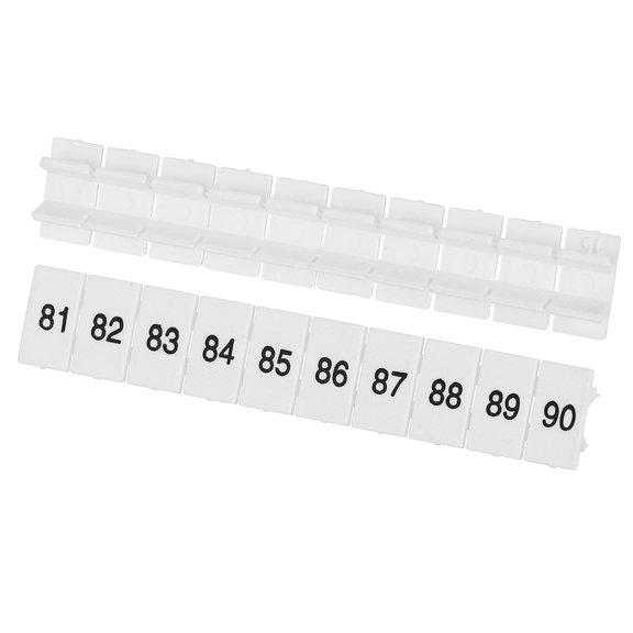 Uxcell 20PcsTerminalMarkerStrip,ZB6TerminalBlocksMarkingLabels 81-90