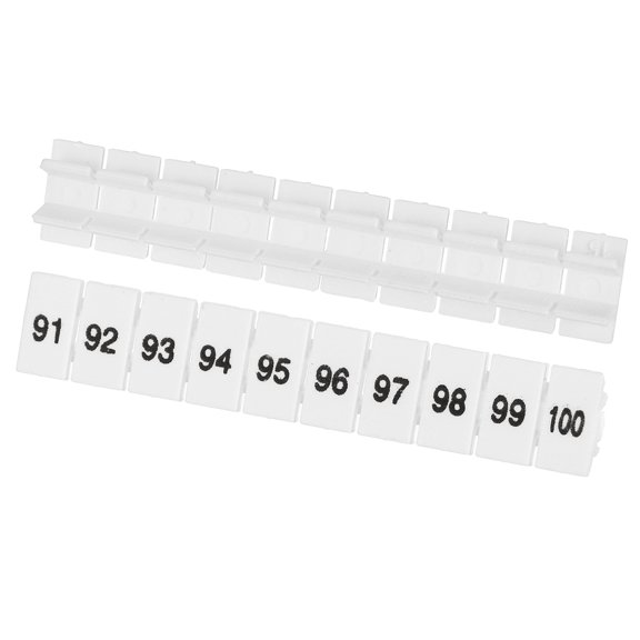 Uxcell 20PcsTerminalMarkerStrip,ZB6TerminalBlocksMarkingLabels 91-100