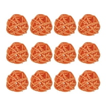 Uxcell 20 Pcs Wicker Rattan Balls Decorative Balls 1.2Inch for Vase Fillers ,Wedding ,Party Orange
