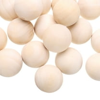 Uxcell 20Pcs Wooden Round Balls 0.98" Mini Round Craft Balls, Natural Wood Spheres for Crafts and DIY Project