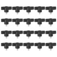 Uxcell 20 Pieces Wing Knobs M5 x 8mm Tee Stud Knob Thumb Screw Hand