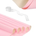 thumbnail image 1 of Uxcell 20 Sheets Flower Wrapping Paper with Ribbon 22.8" x 22.8" Light Pink/Beige, 1 of 6