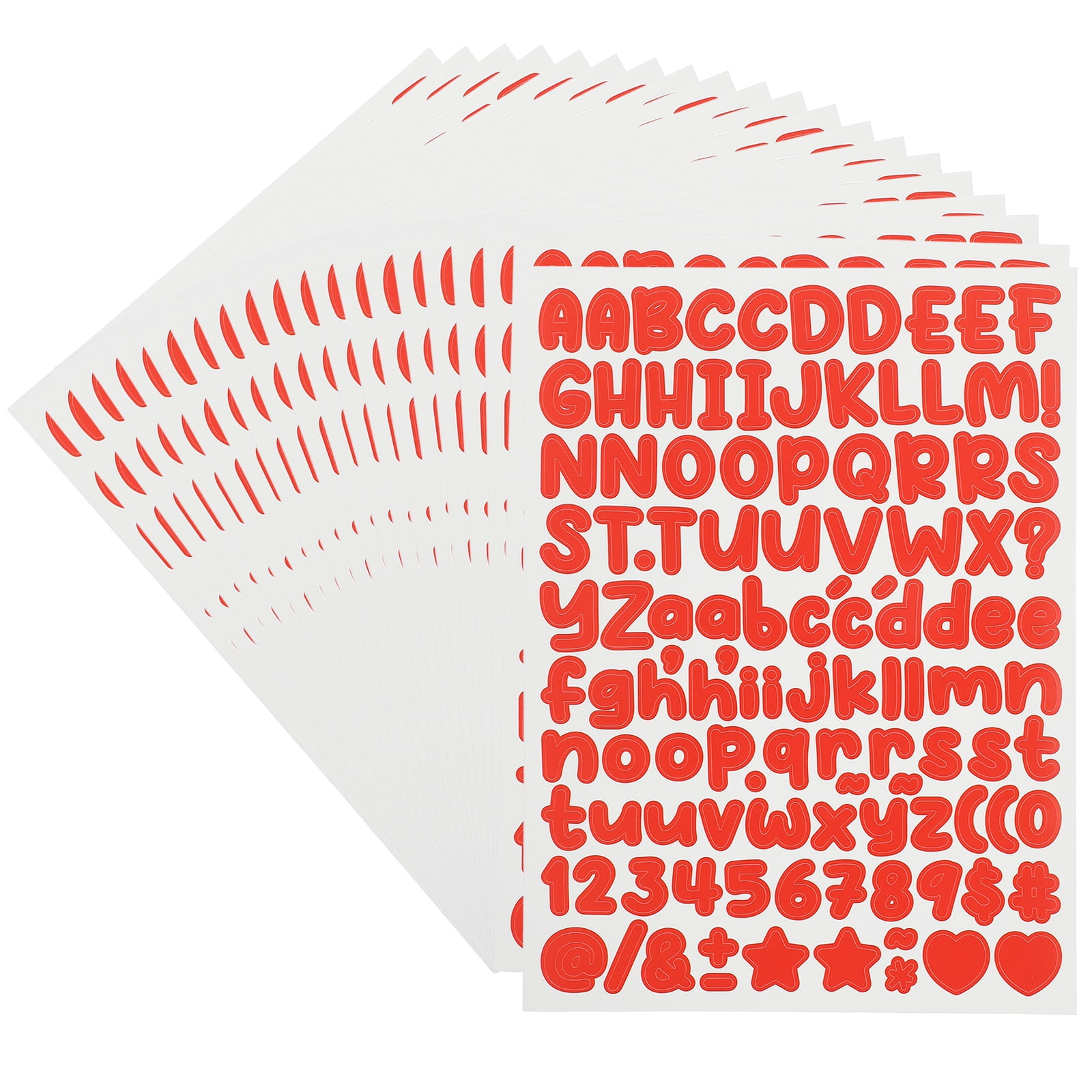 Uxcell 20 Sheets Letter Stickers, Small Vinyl Letter Number Stickers ...
