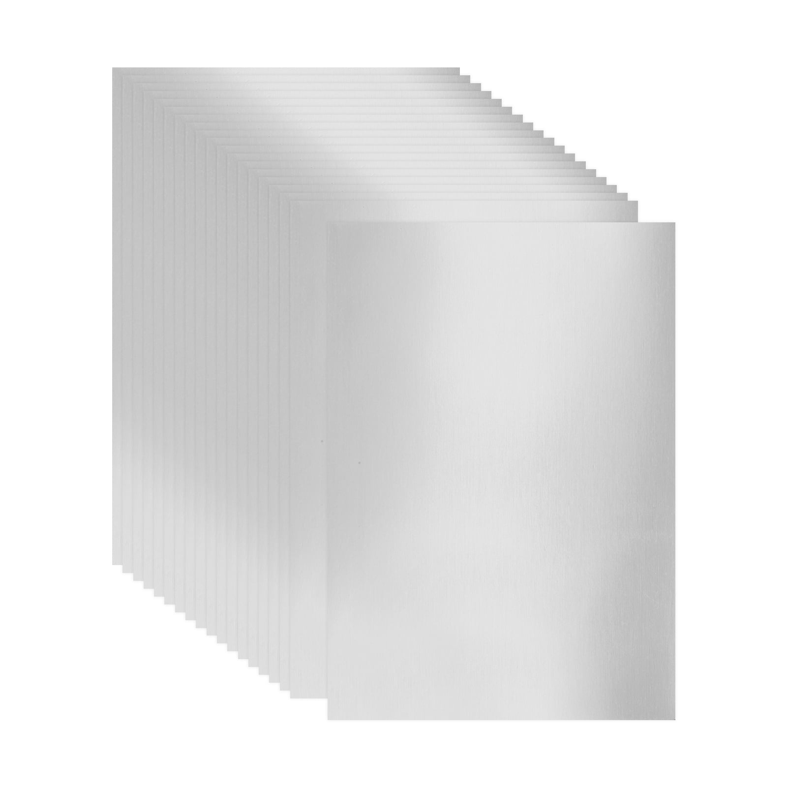Uxcell 20 Sheets Metallic Foil Paper, A4 Thick 250gsm Cardstock Foil 8.3" x 11.7" Shiny Mirror Glitter Paper Sheets for Crafts Scrapbooks Cards Party Decorations, Matte Silver
