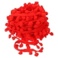 thumbnail image 1 of Uxcell 20 Yards Pom Pom Ball Fringe Trim Ribbon Sewing Trim DIY Crafts, 8mm Red, 1 of 6