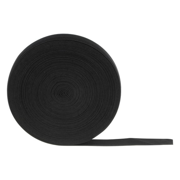 Uxcell 20 Yards Sewing Elastic Bands 3/4 Inch 20mm Width Flat Knit Stretch Elastic Cord for DIY Projects Crafts, Black
